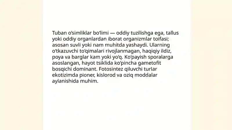 Tuban o‘simliklar bo‘limi 3