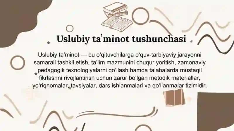 Oʻquv tarbiyaviy jarayonini takomillashtirishda uslubiy taʼminotning roli 3