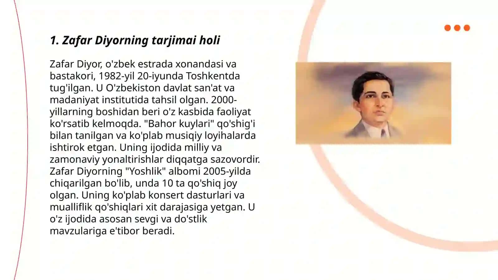 Zafar Diyorning tarjimai holi 3