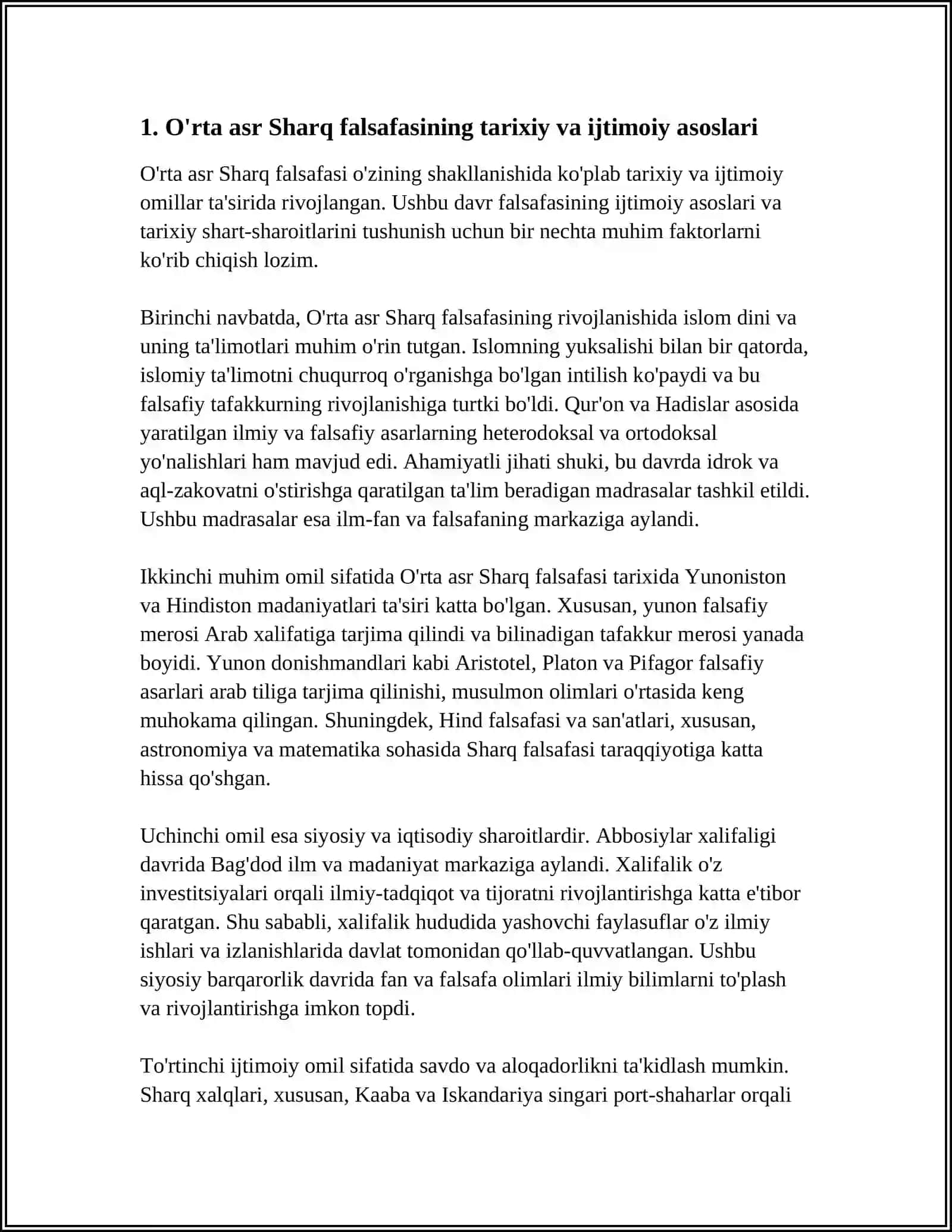 O'RTA ASR SHARQ FALSAFASI VA UYGʻONISH DAVRI XUSUSIYATLARI 3