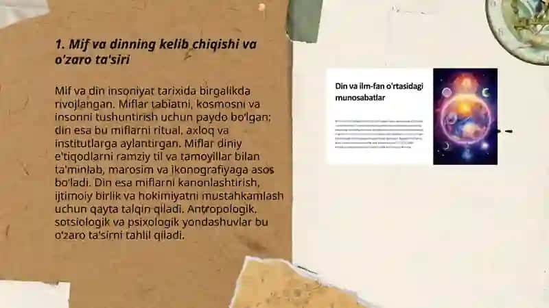 Mif, din, falsafa va fan òrtasidagi munosabat 3