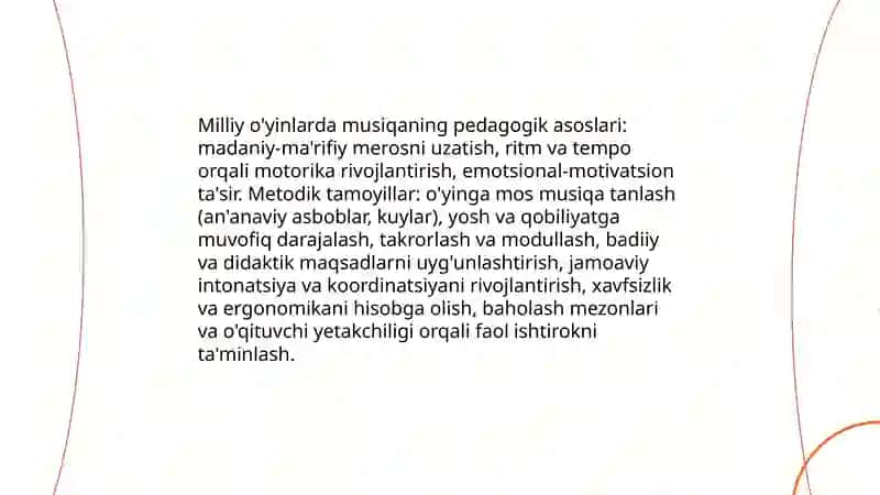 Milliy o'yinlarda musiqadan foydalanish metodikasi 3