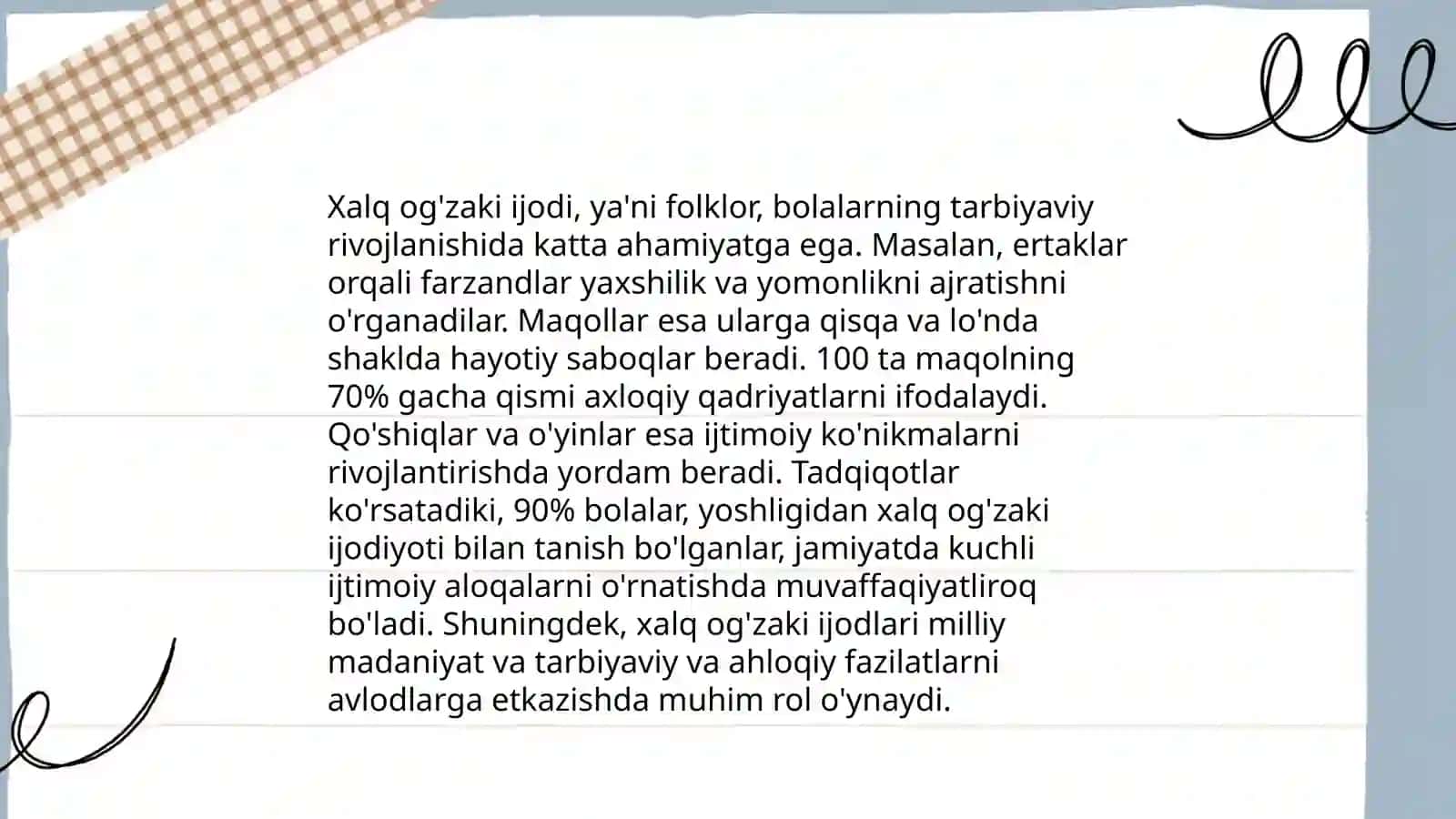 Tarbiyaviy ishlar olib borishda xalq oģzaki ijodidan foydalanish 3