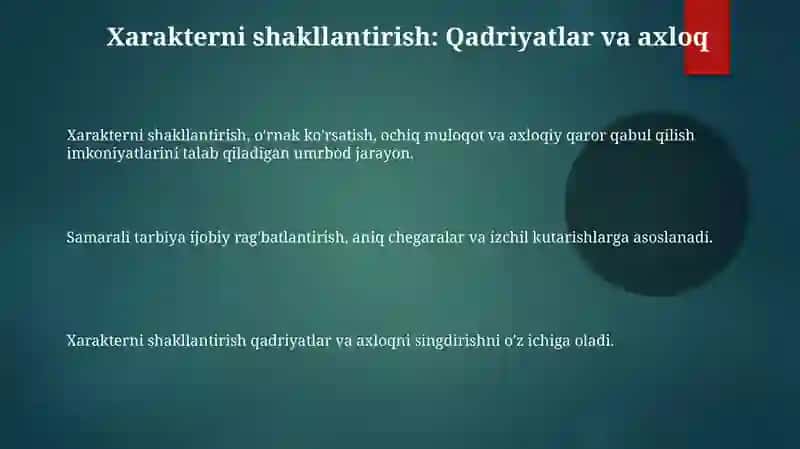 Tarbiyaning umumiy medotlari 3