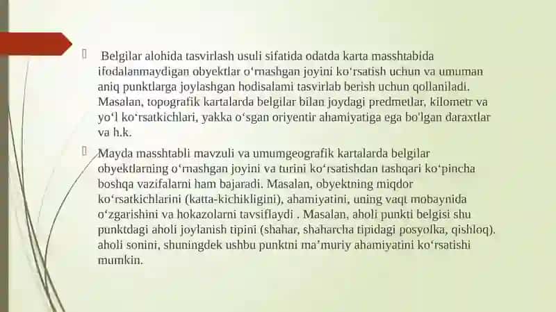 Belgilar usuli 3