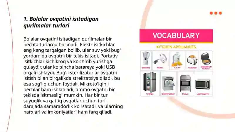 Bolalar ovqatini isitadigan elektr asboblari 3