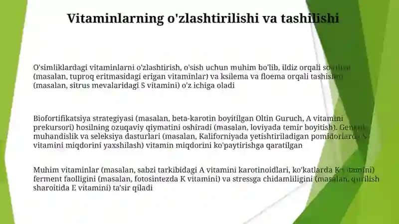 qishloq xojaligi ekinlarida vitaminlarni ahamiyati 3