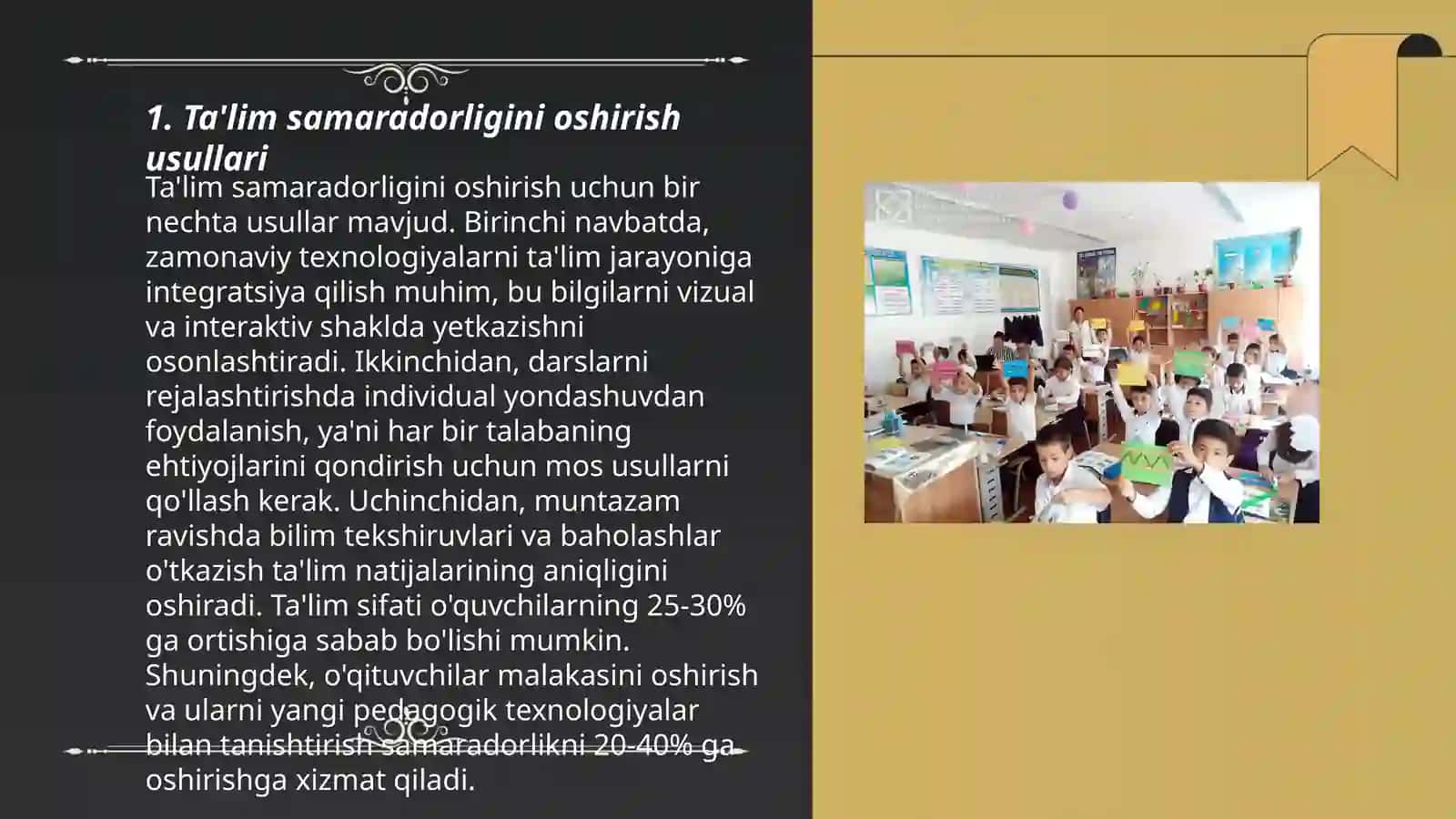 Ta'lim metodlari va vositalari. Ta'limni tashhis etish 3