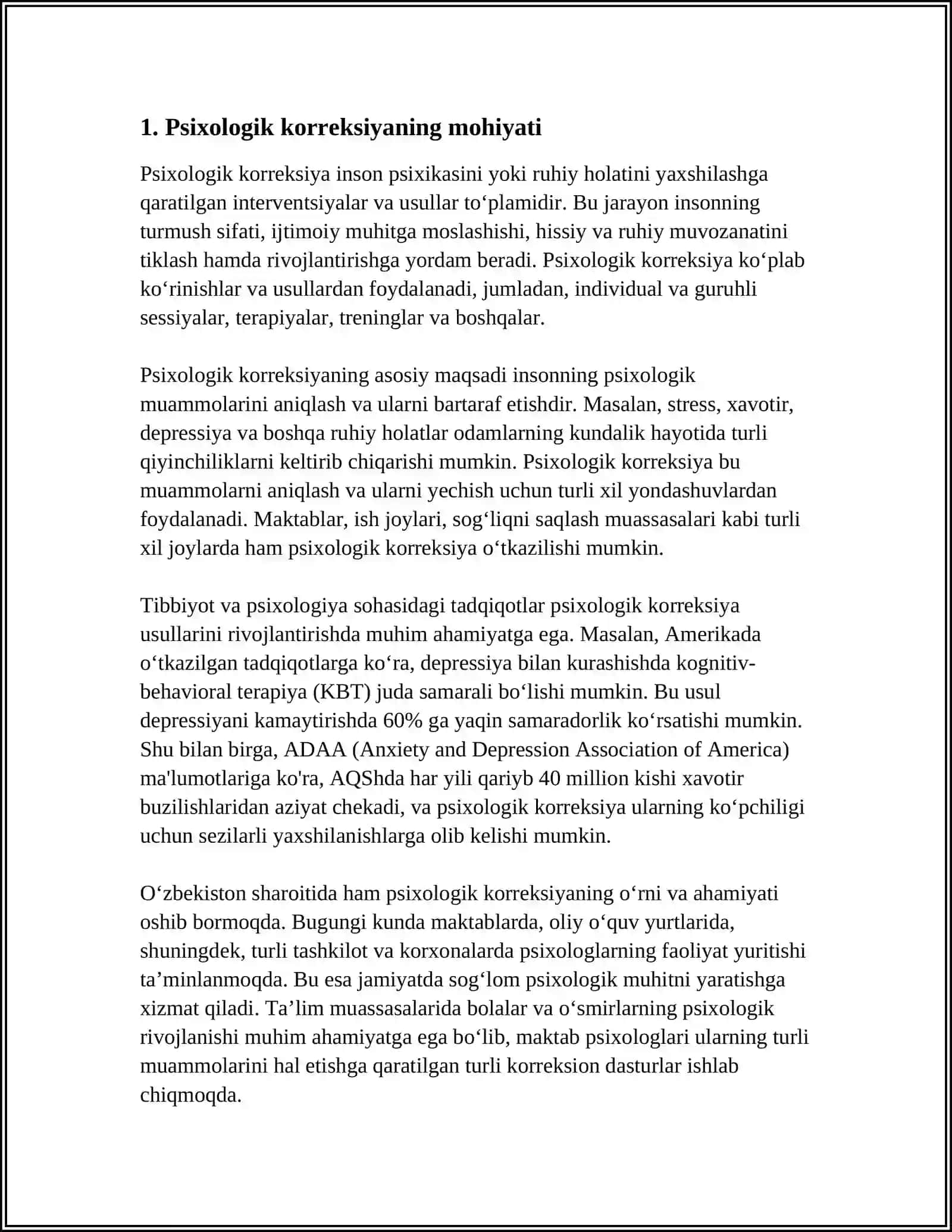 PSIXOLOGIK KORREKSIYANING TAMOYILLARI VA UNI TASHKIL ETISH 3