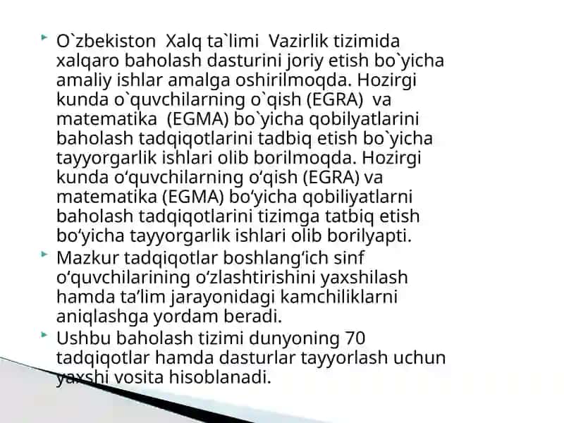 EGMAVaEGRA XALQARO BAHOLASH DASTURLARI MAZMUN VA MOHIYATI 3