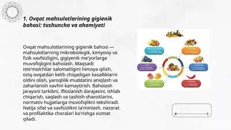 Ovqat mahsulotlarining sifatini gigienik baholash 3