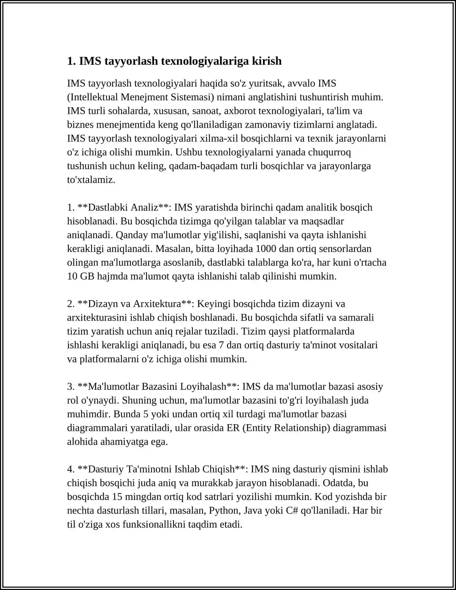 IMS TAYYORLASH TEXNOLOGIYASI.IMS AKTIV VA PASSIV ELEMENTLARI 3