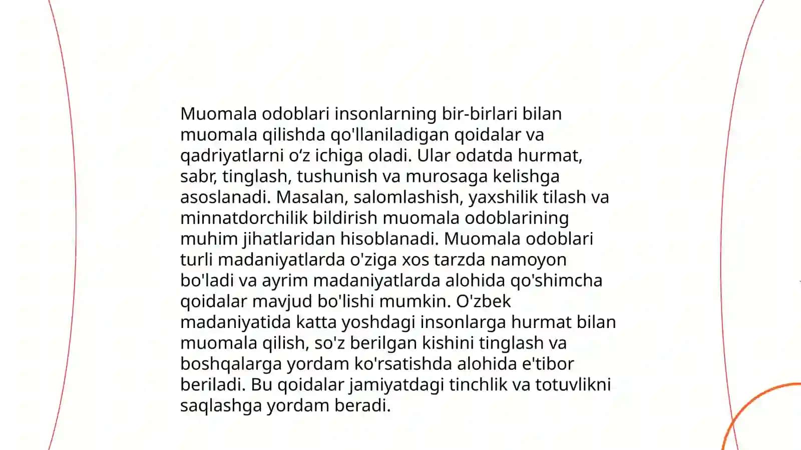 O'layotgan inson bilan suxbatlashish xususiyatlari 3