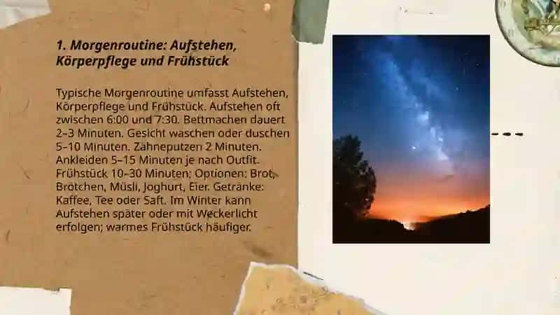 Tagesablauf. Arbeitstag Jahreszeiten 3