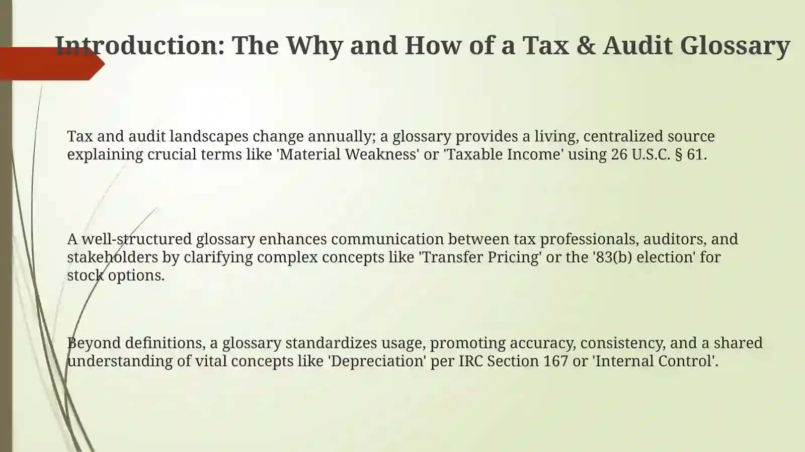 Tax & Audit Glossary 3