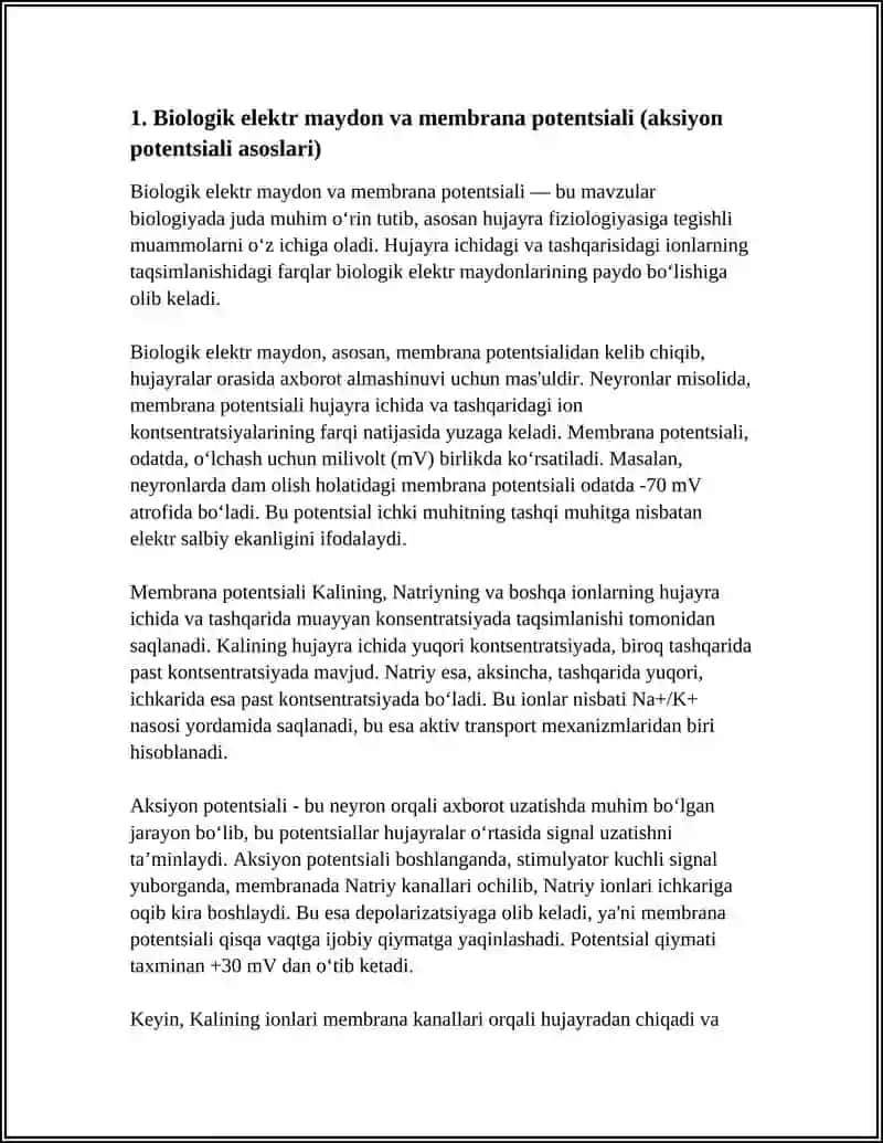 ELEKTROGRAFIYA USULLARINI FIZIK ASOSLARINI O'RGANISH (EKG, EEG, EMG) 3