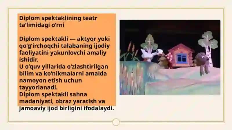 REJISSYORNING RASSOM BILAN ISHLASH JARAYONUDA ASAR QAHRAMONLARINI VA SAHNA DEKORATSIYASINI YARATISH 3