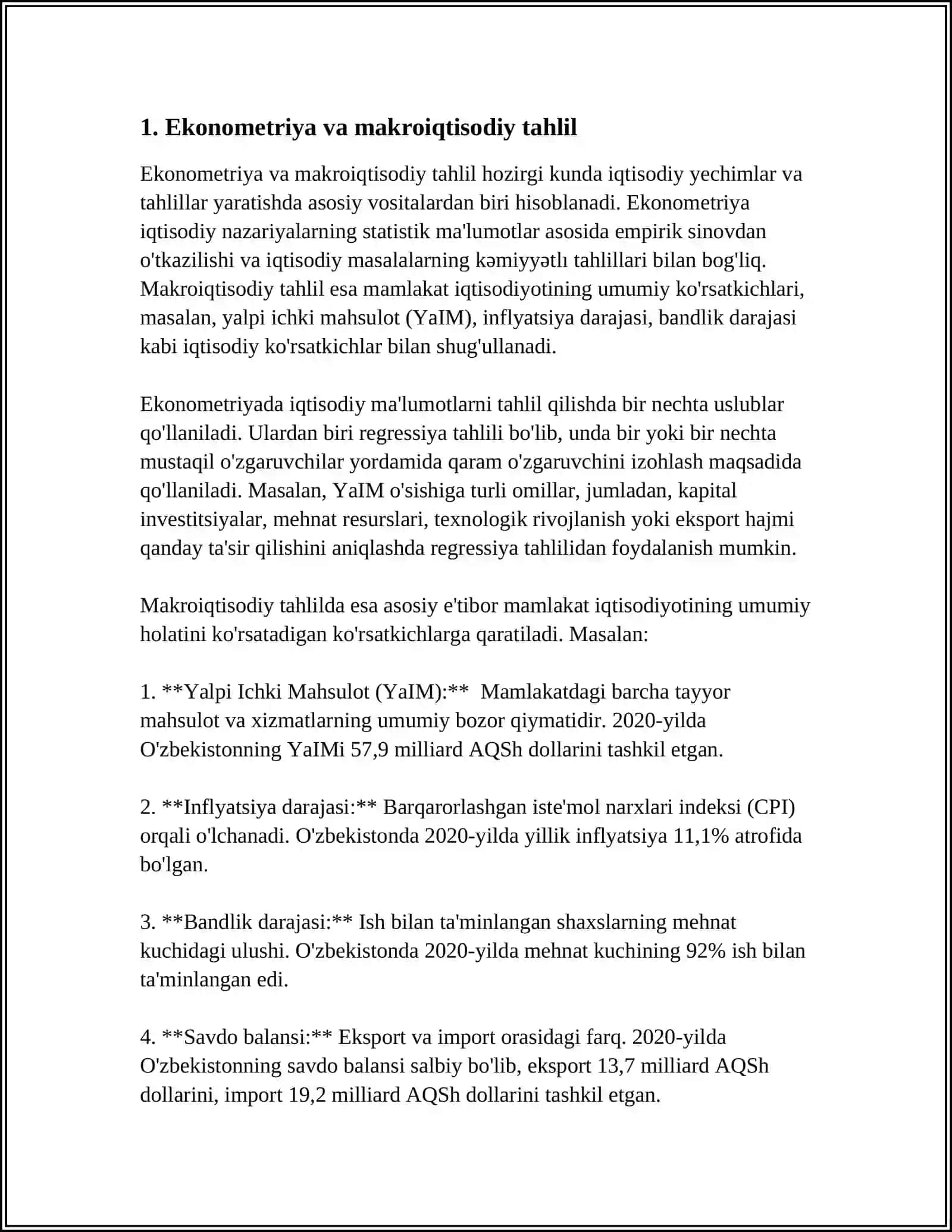 EKONOMETRIKAGA KIRISH FANINING BOSHQA FANLARNI RIVOJLANTIRISHDAGI ROLI 3