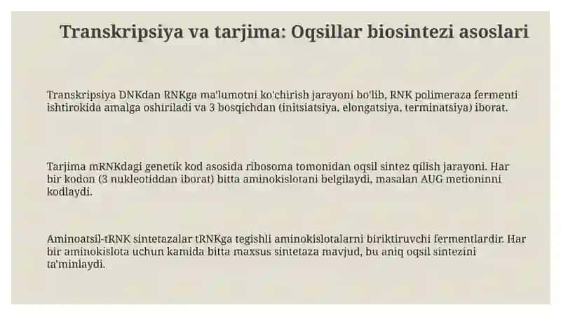 Oqsil biosintezi 3