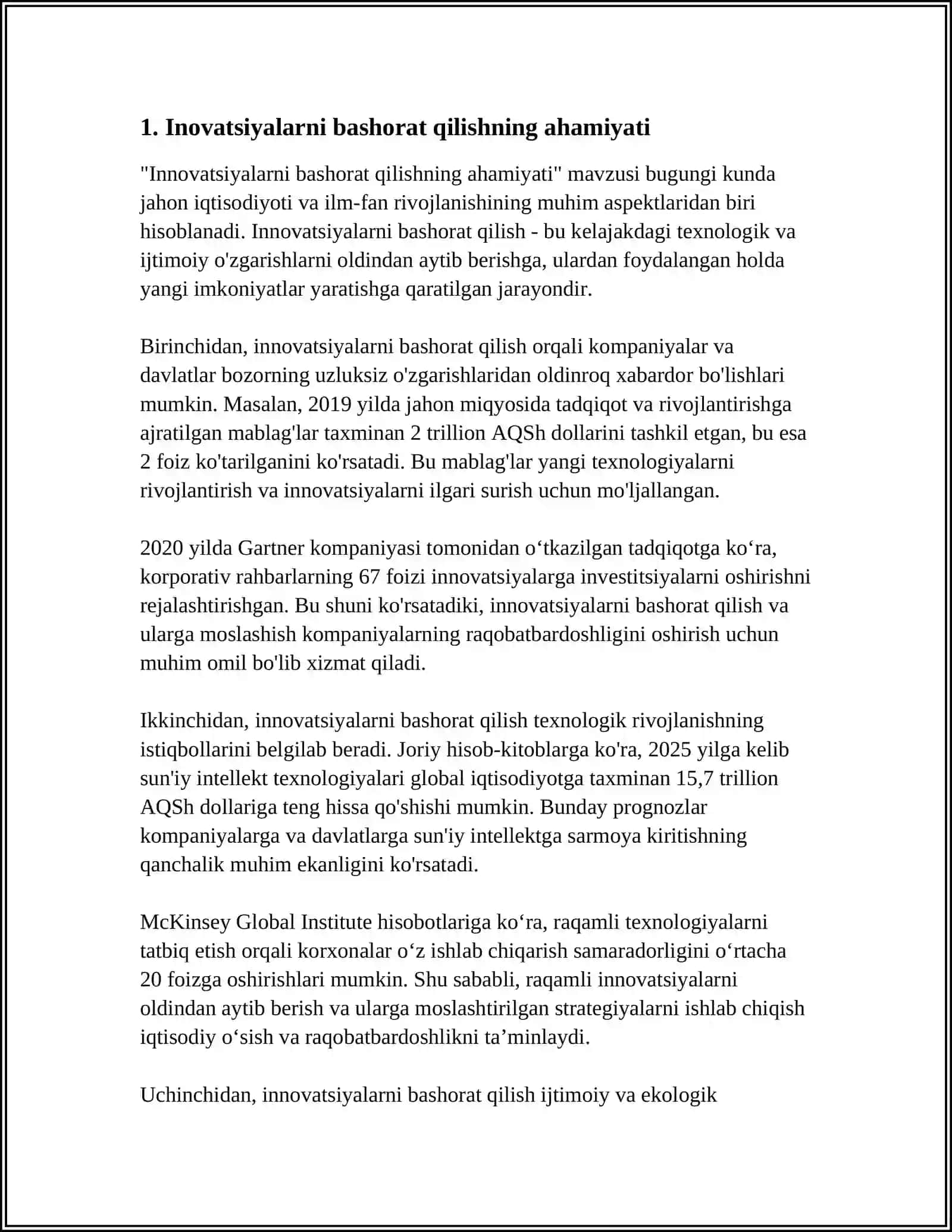 KORXONALARDA INOVATSIYALARNI PRAGNOZLASH USULI 3
