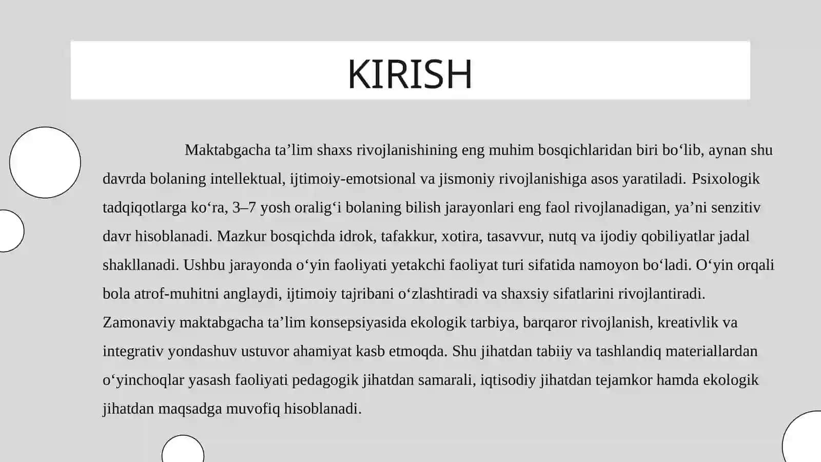 Tabiiy va tashlandiq materiallardan turli o‘yinchoqlar yasash 3