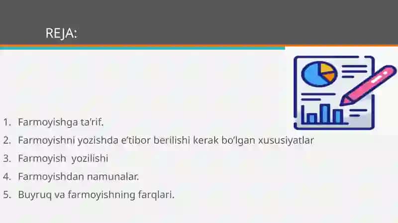 Farmoyish xati haqida 3