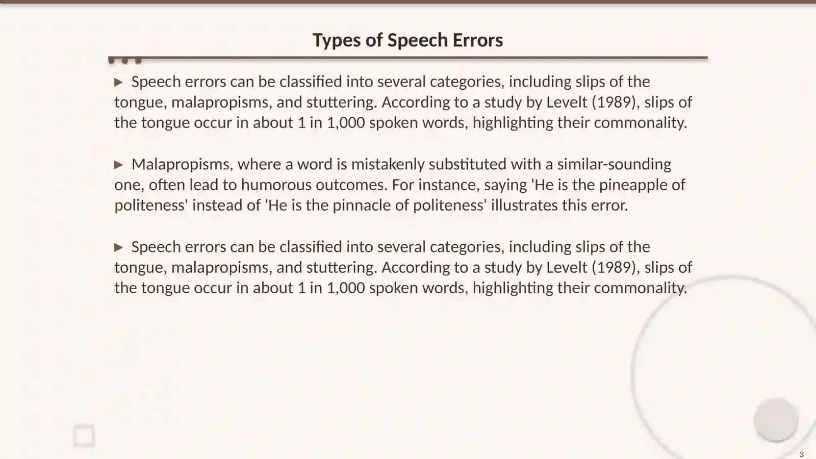 Speech errors and ways to prevent them 3