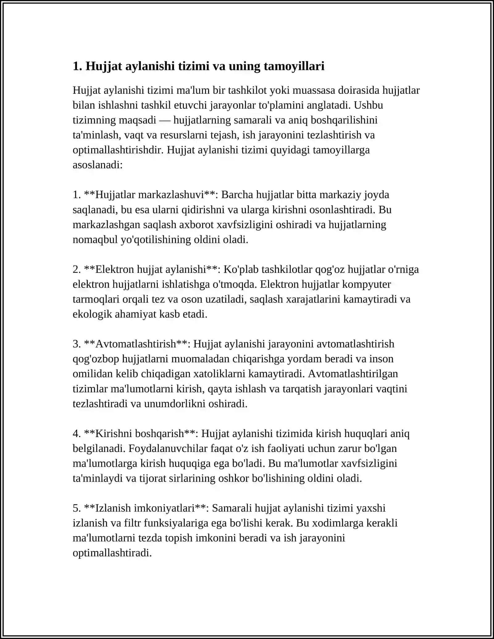 HUJJAT AYLANISHI. ELEKTRON HUJJATLAR 3
