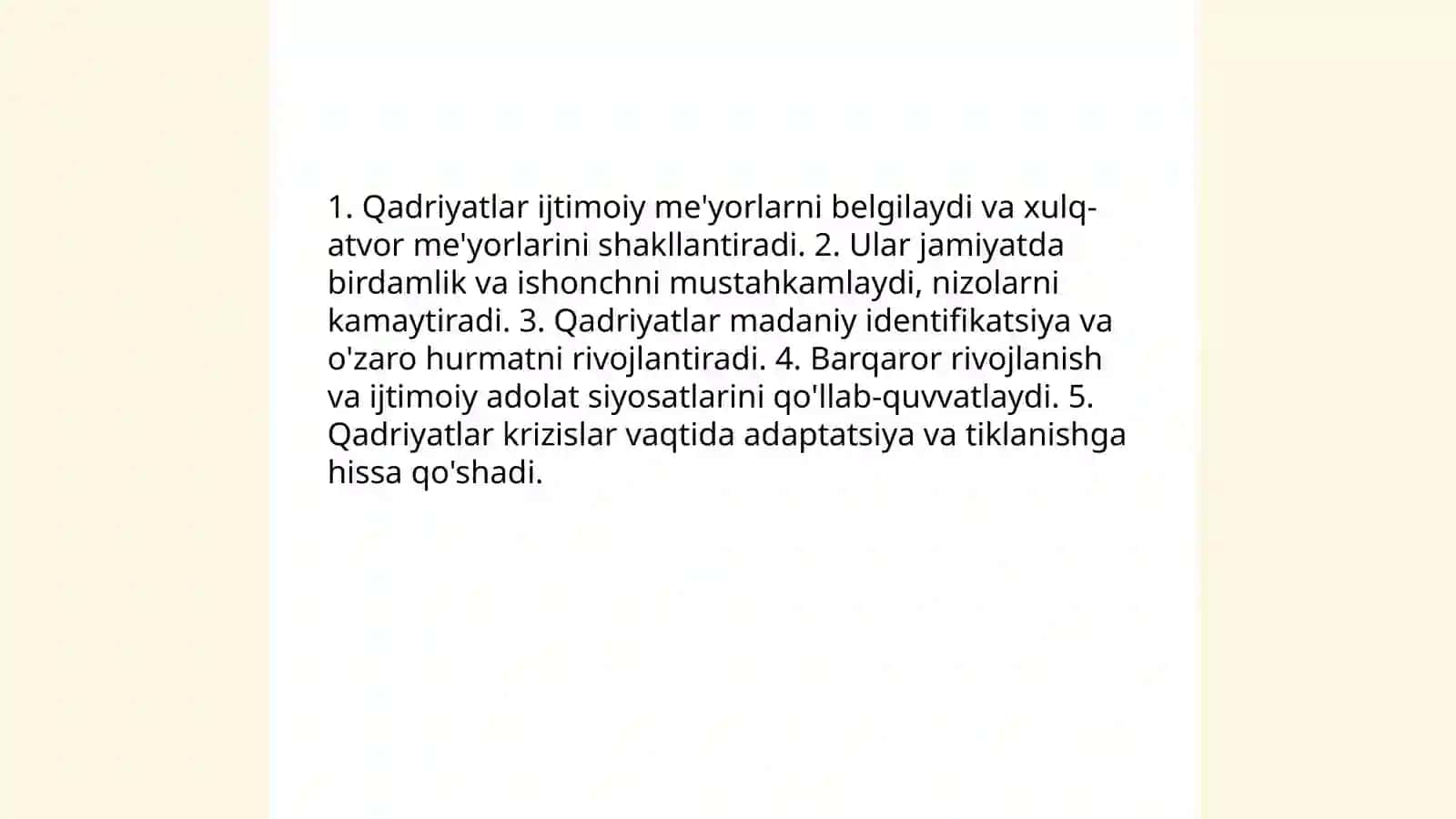 Qadriyatlarning jamiyat va inson hayotidagi ahamiyati 3