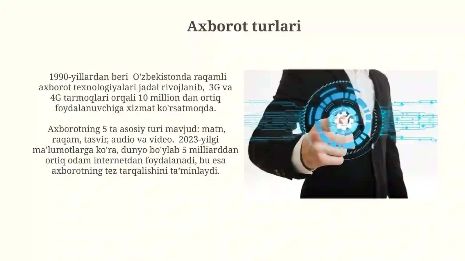 Axborot turlari 3