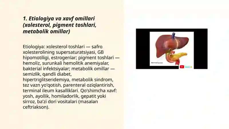 OʻTK. Surunkali toshli xolesistit 3