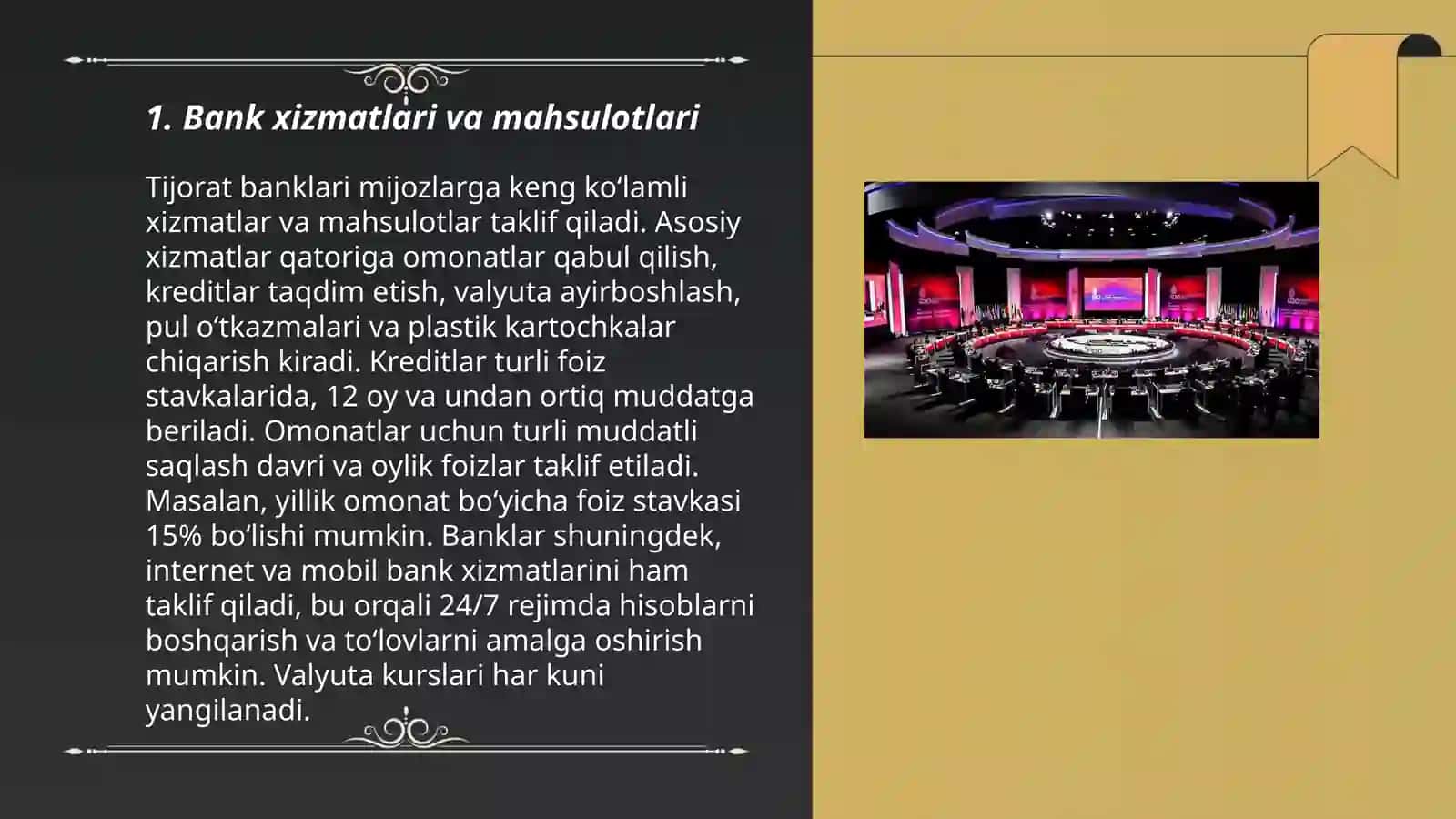 Bank xizmatlari va mahsulotlari 3