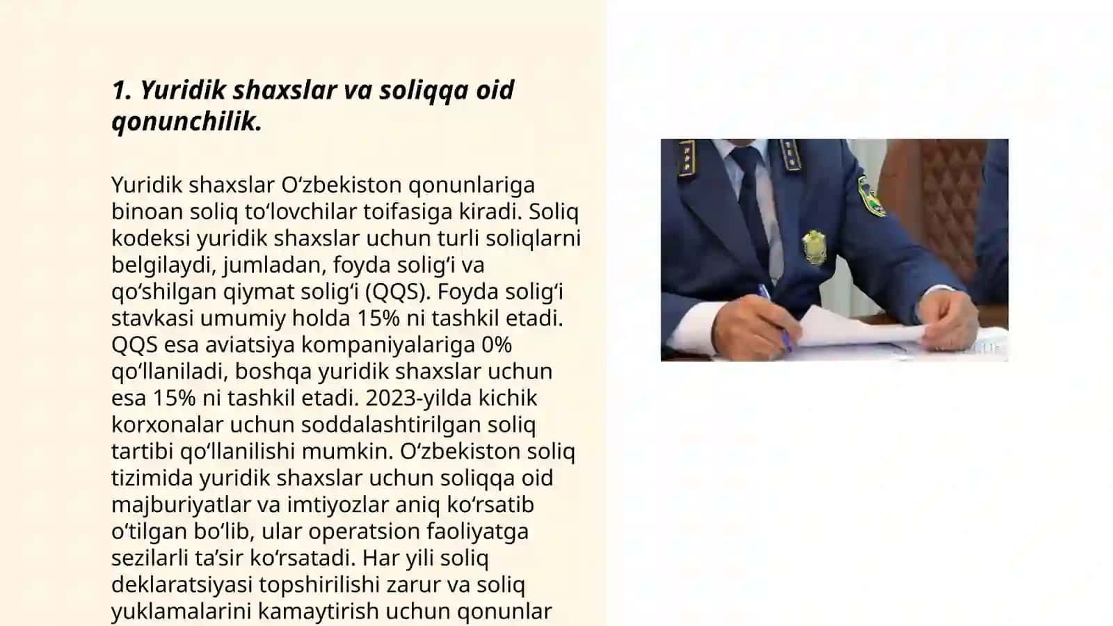 Yuridik shaxslar va soliqqa oid qonunchilik 3