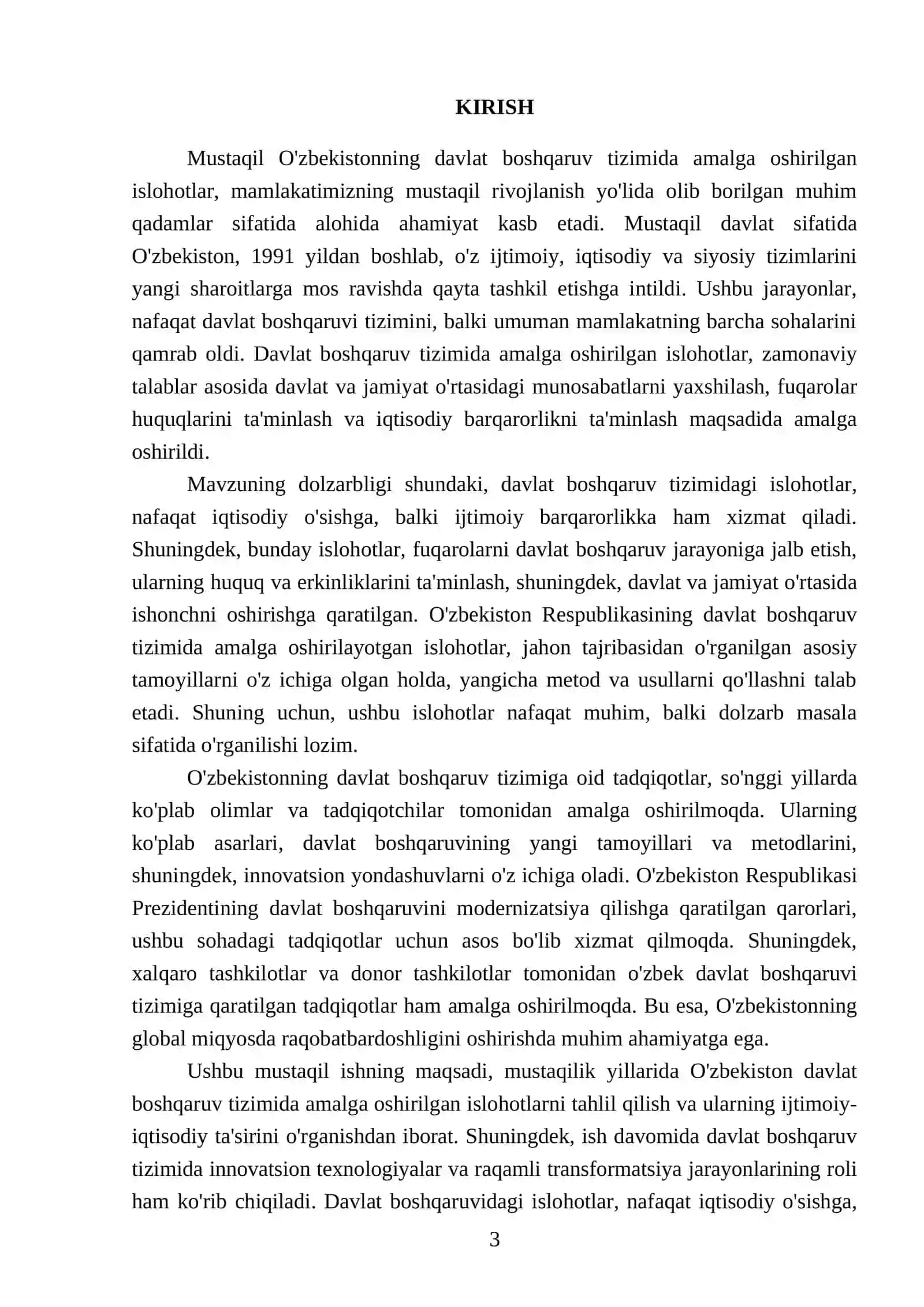 Mustaqilik yillarida davlat boshqaruv tizimida amalga oshirilgan islohotlar 3