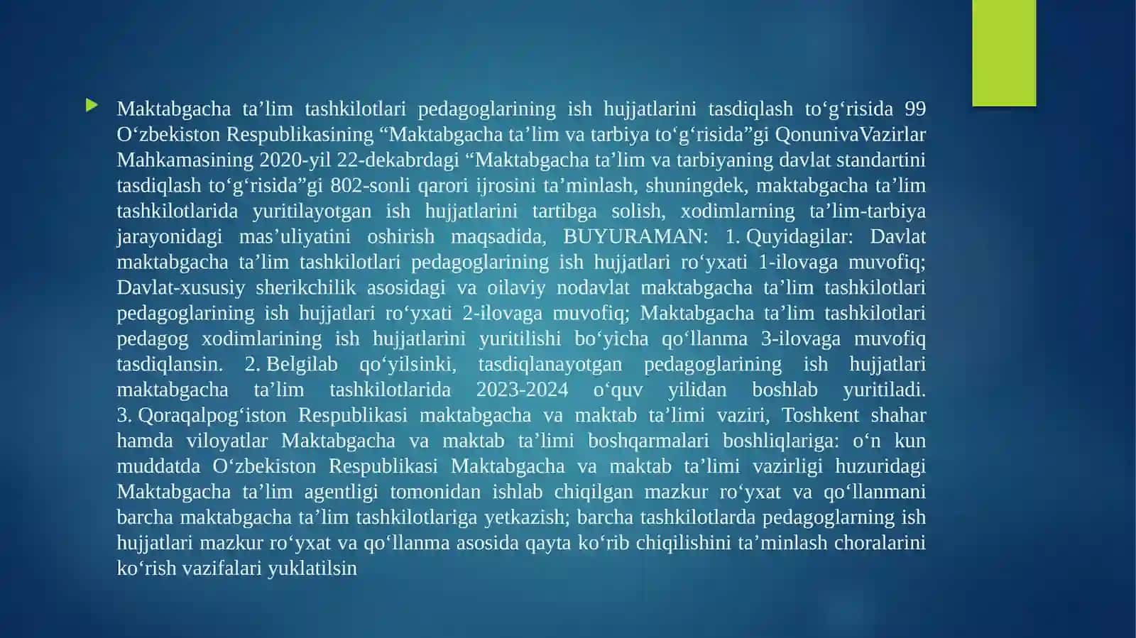 Maktabgacha ta’lim tashkilotining ish hujjatlari 3