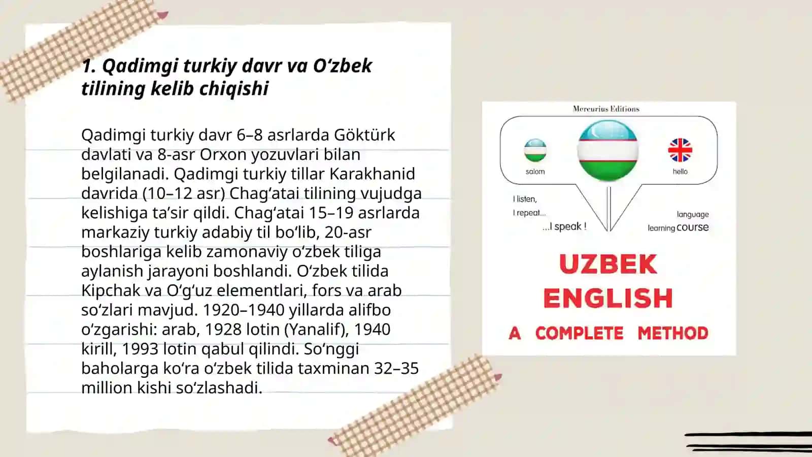 Oʻzbek tilining taraqqiyot bosqichlari 3