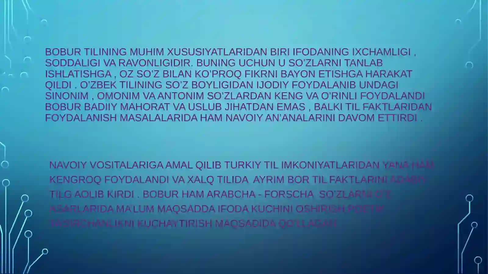 Bobur she’riyatidagi asli turkiy so’zlar 3