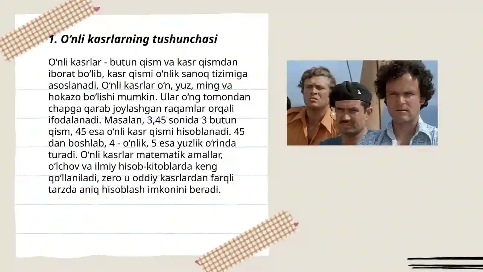 O'nli kasrlarni o'nliklar yuzliklar mingliklarga ko'paytirish mavzusida ochiq dars bo'yicha 1soatlik dars ishlanma 3