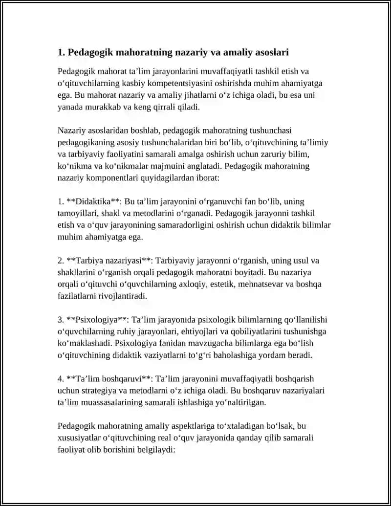 O'QITUVCHI FAOLIYATIDA PEDAGOGIK MAHORATI 3