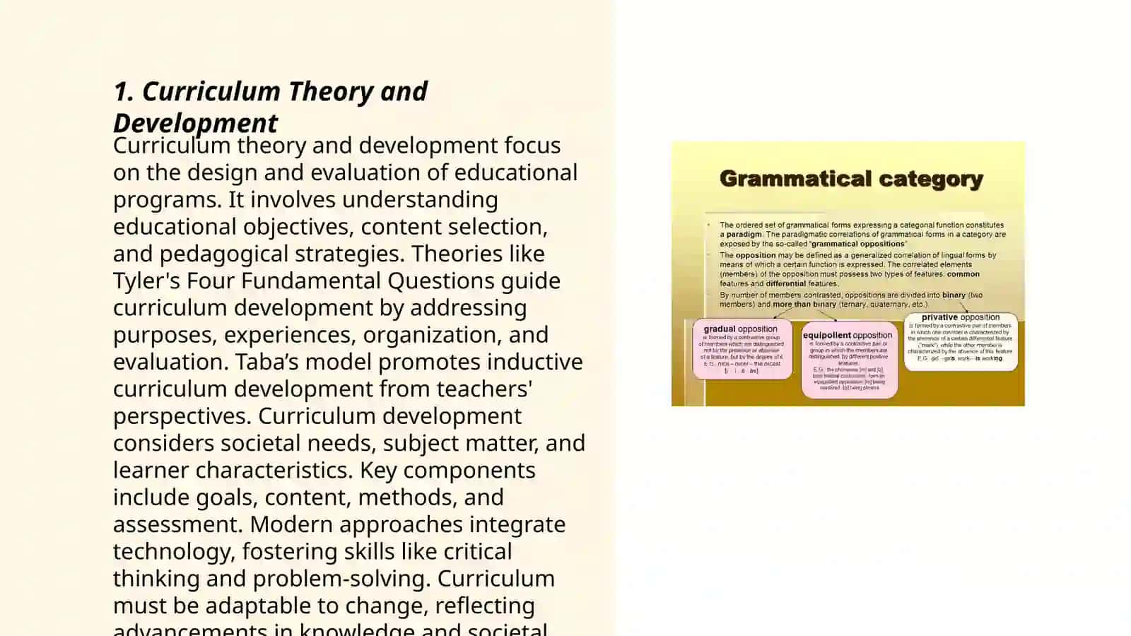 Curriculum design: theoretical and practical values 3