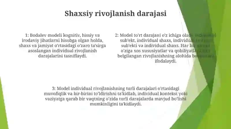 Individ, Shaxs Va SubʼEkt Taraqqiyoti Darajalarining Muofiqlik Va Natijaviylik Klassifikatsiyasi 3