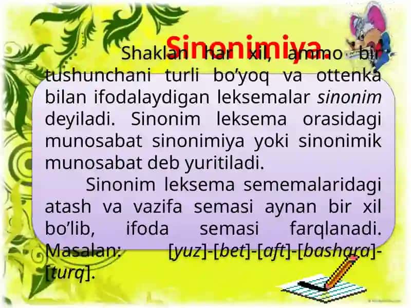 Leksema va sơz munosabati 3