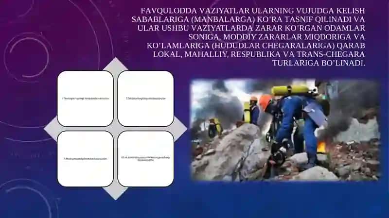 Tabiiy, texnogen, ekologik va ijtimoiy tusdagi favqulotda vaziyatlarda hayot faoliyati  xavfsizligi 3