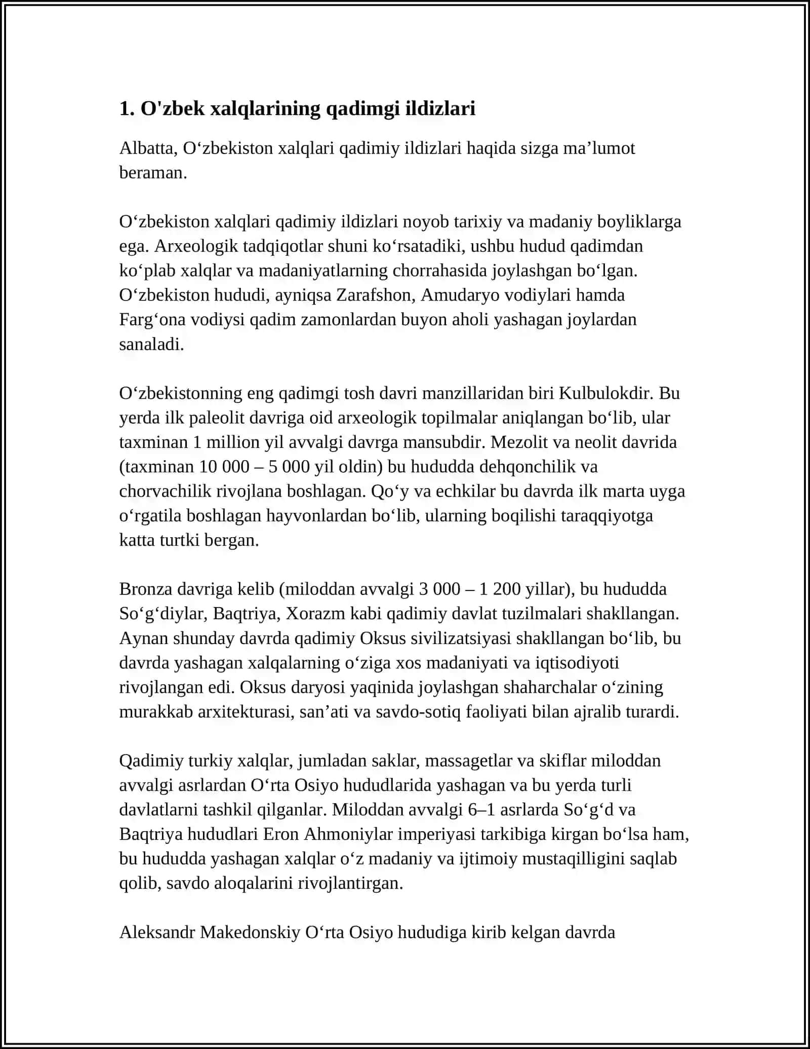 O'zbek xalqlarining qadimgi ildizlari 3
