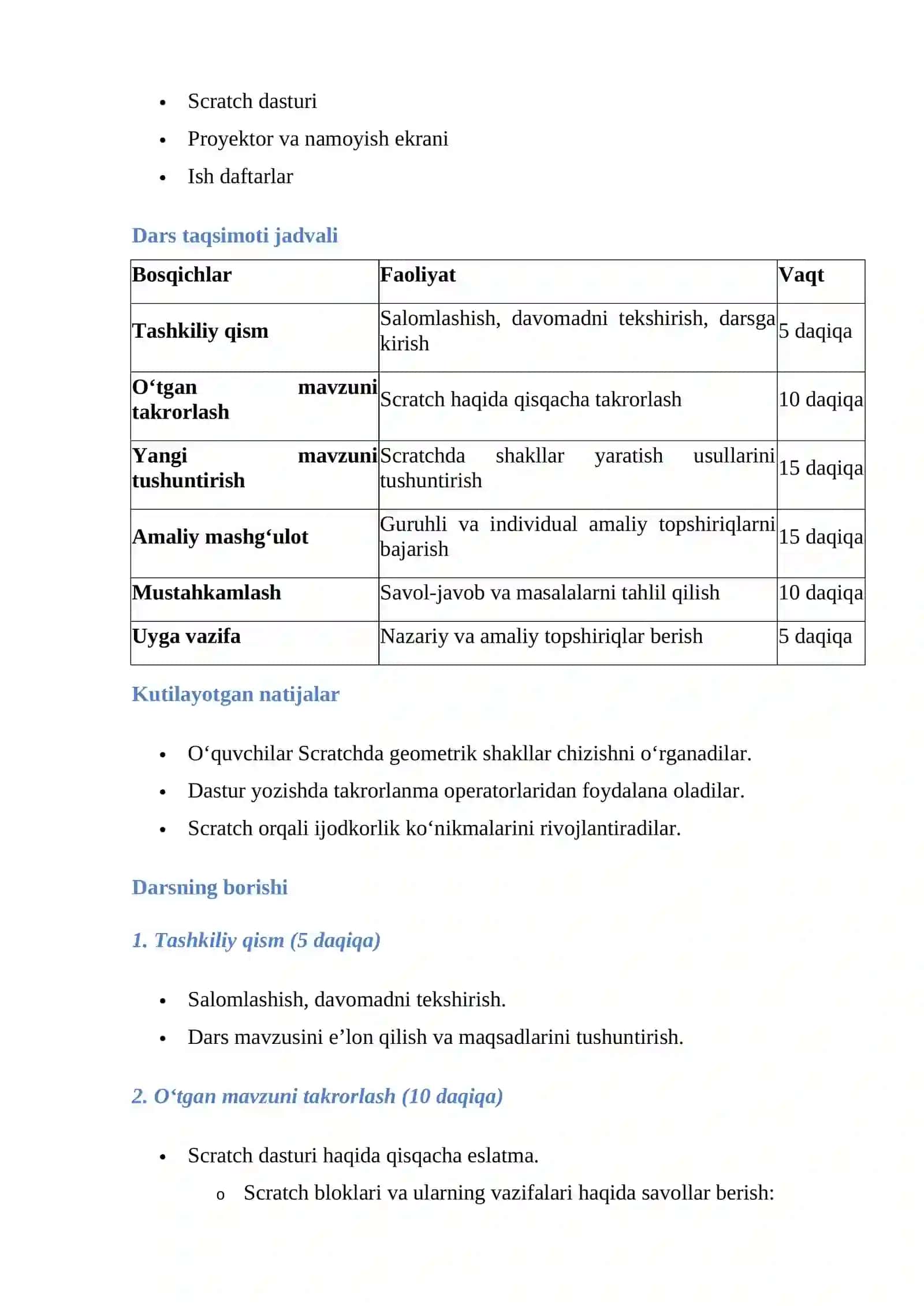 Scratch dasturida shakllar bilan ishlash 3