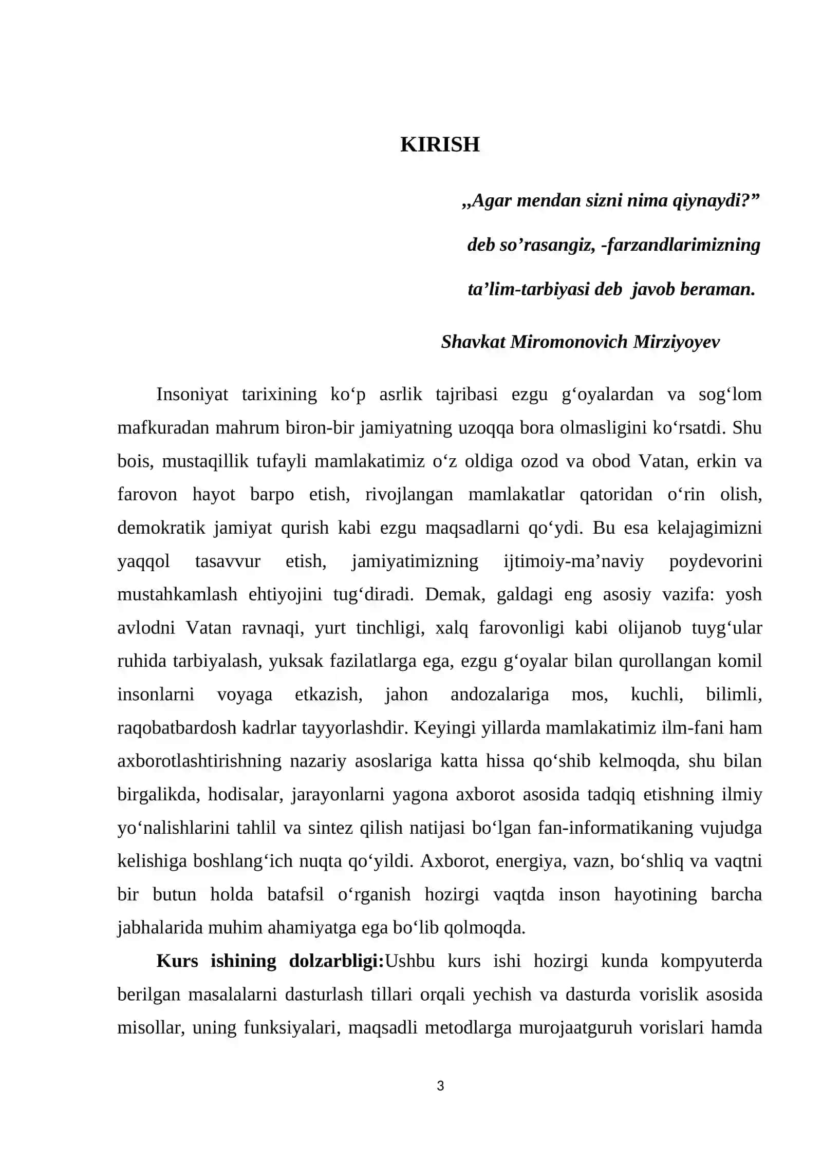 Dasturlash asoslari fanidan Vorislik. Voris sinflarini yaratish va foydalanish 3