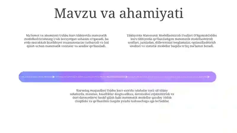 Tibbiyotda Matematik Modellashtirish Usullari OʻRganish 3