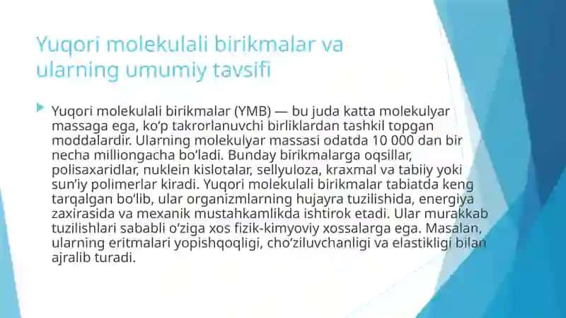 Yuqori molekula birikmalar eritmalarining xossalari. Qonning reologik xossalari 3
