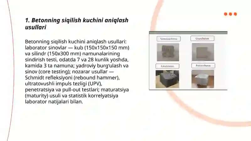Qurilish materiallari sifatini tekshirish usullari 3