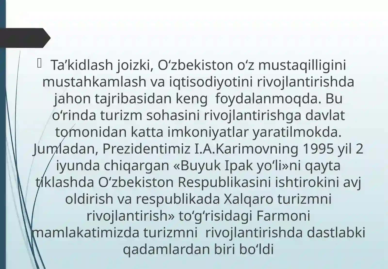 O'zbekistonda turizm rivojlanishining nazariy asoslari 3